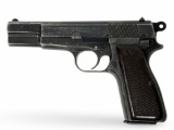 Excellent Rare Late War WWII German Nazi FN BROWNING HI POWER “b block” 9MM Pistol w/ Bakelite Grips