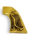 One-Piece Faux Ivory Colt SAA Grips w/ Eagle & Snake
