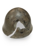 WWII Bullet Struck Japanese Helmet
