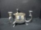 Poole Silver Co. Silverplated Candelabra Centerpiece with Flower Frog