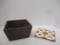 Cast Iron Tapered Planter and Glazed Clay Tile