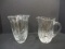 Vintage Crystal Pitcher and Matching Hurricane Shade