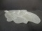 Frosted Glass Divided Leaf Dish