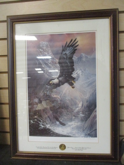 Franklin Mint Signed "Save the Eagle, Proud and Free" by Ted Blaylock Print