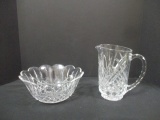 Crystal Pitcher and Centerpiece Bowl