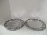 Pair of Large Wilton Serving Trays with Southwestern Edge Design