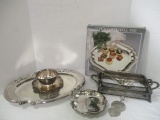 Silverplated Trays, Baker Stands, Bowls, Spaghetti Server, etc.