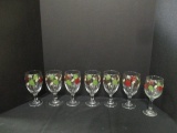 Libbey Fall Leaves Goblets and Wine Glass