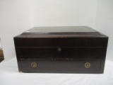 Antique Bailey, Banks & Riddle Velvet Lined Wooden Silver Chest