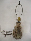 Vintage Hand Carved Asian Soapstone Table Lamp