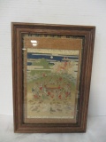 Framed and Mounted Japanese Signed Original Artwork on Silk