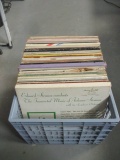 Crate of Vintage LP Albums