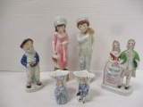 Collection of 6 Vintage Porcelain Figurines