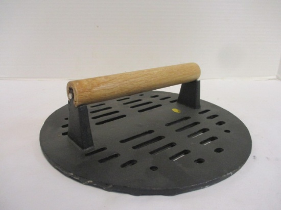 Cast Iron Panini/Sandwich Press with Wood Handle