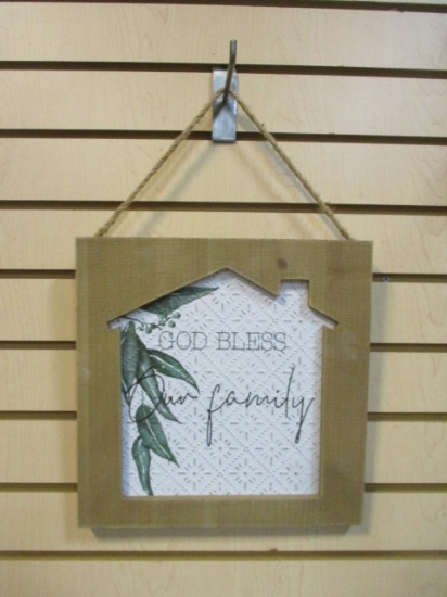 "God Bless Our Family" Door/Wall Hanging Plaque