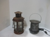 Tin Lantern and Tin Punched Electric Wax Warmer