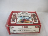PBG 100 Different and Authentic British Pub Coasters in Original Box