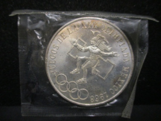 1968 Mexico 25 Pesos Silver UNC. Coin