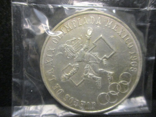 1968 Mexico 25 Pesos Silver UNC. Coin
