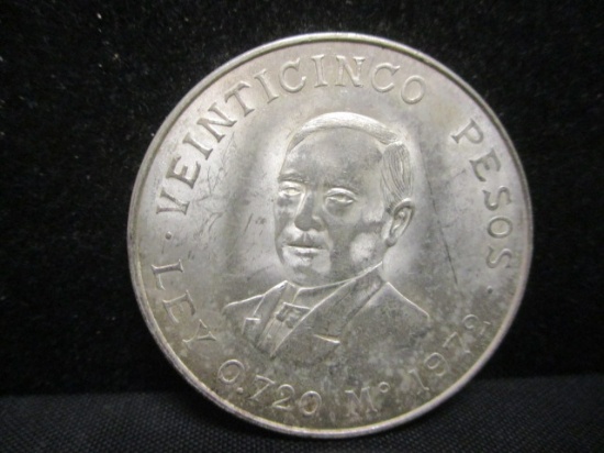 1972 Mexico 25 Pesos Silver UNC. Coin
