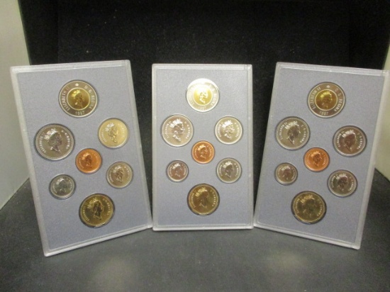 Set of (3) 1997 Canada 7 Coin Specimen Sets