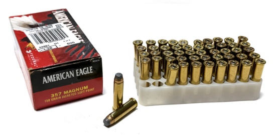 NIB 50rds. of .357 MAGNUM 158gr. JSP Federal American Eagle Ammunition 