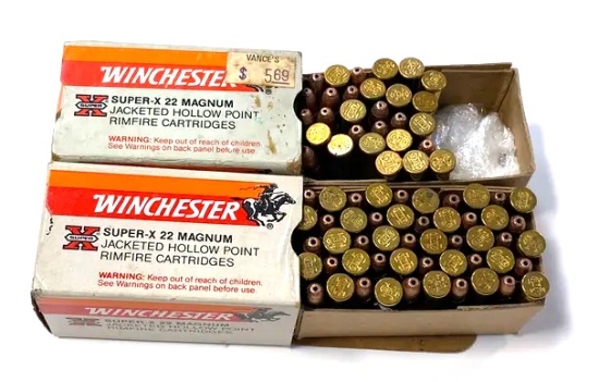 Factory 79rds. of Winchester .22 WMR Jacketed Hollow Point Ammunition
