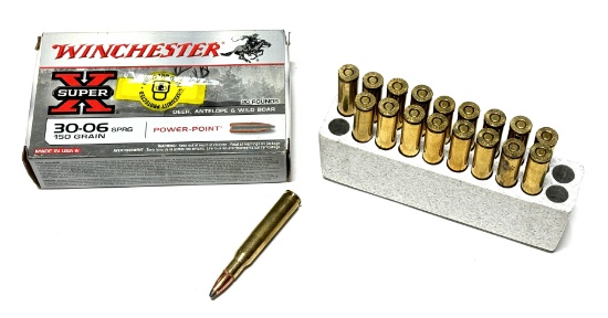 New Factory 18rds. of .30-06 SPRG. 150gr. Power-Point Winchester Ammunition 