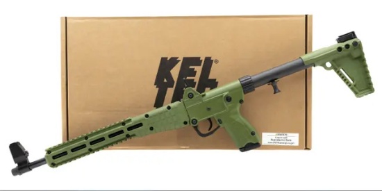 NIB Kel-Tec SUB-2K Gen 2 (GLK-G19) 9MM Blued/Green Compact Semi-Automatic Folding Survival Rifle