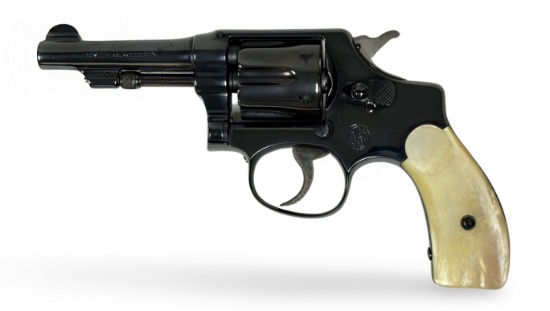 Excellent Smith & Wesson .32 LONG 3.25" Revolver with Pearl Grips and Holster