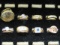Lot of 8 Gold tone Costume Rings- Assorted Sizes
