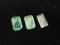 Lot of (3) 2 ct tw Columbian Emeralds