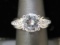 Sterling Silver Ring with CZ Stones