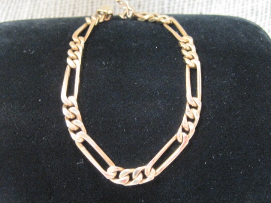 14k Gold 7 1/2" Figaro Bracelet