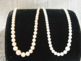 2 Pearl Necklaces- 1 with 14k Gold Clasp