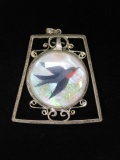 Sterling Silver Reversible Bird Pendant