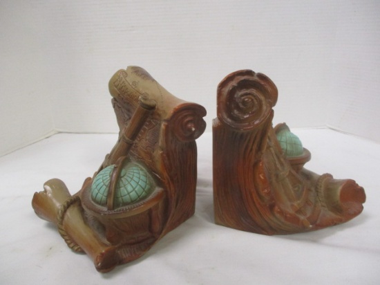 Pair of Universal Statuary Corp. "Hispaniola" Bookends - Marked "1967"