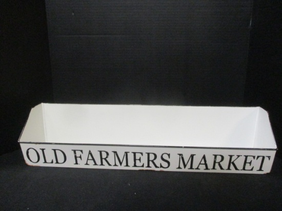 Metal "Old Farmer's Market" Shelf Tray