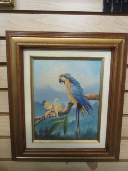 Framed and Matted Oil on Canvas by "Harrington"