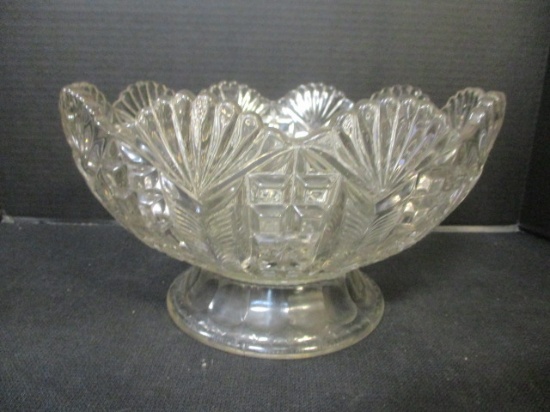 Vintage Miami Valley Group Footed Glass Fruit Bowl