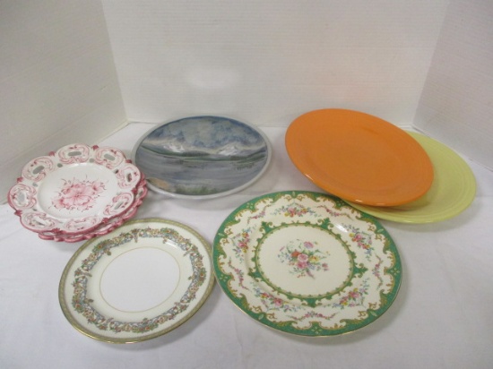 Lot of 7 Vintage Plates - Aynsley, Myott, Vestal, Fiesta, etc.