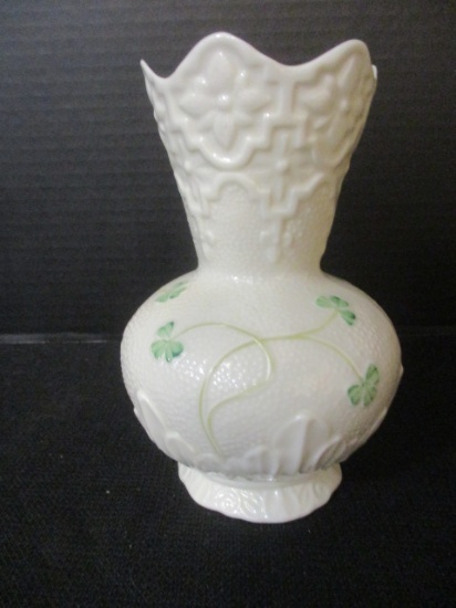 Belleek Shamrocks Vase