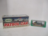 2 Vintage Hess Trucks in Original Boxes - 1993 Patrol Car, 2000 First Miniature