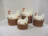 4 Piece Hens on Nests Cannister Set