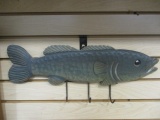 Carved Wood Fish Hanging Rack