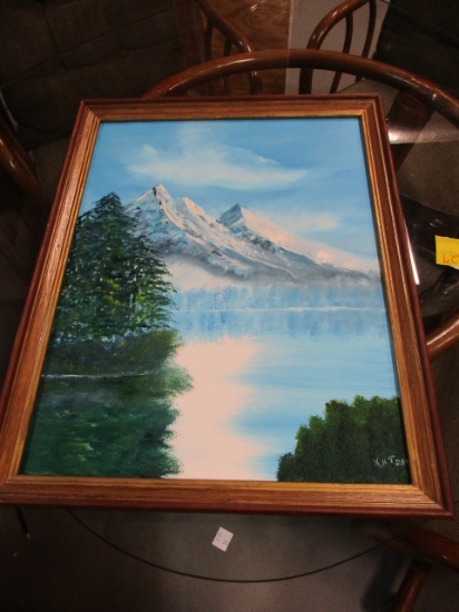 Mountain Scene Canvas (20 1/2 x 26 1/2)