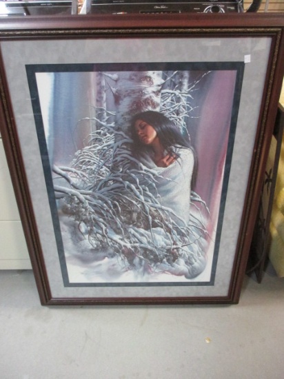 Dreams of Winter by Lee Bogle Native Style Framed/Matted Print