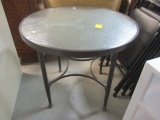 Outdoor Metal & Glass Table