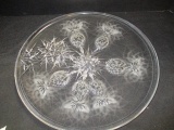 Gorgeous Lead Crystal Etched Platter