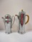 Two Farber Art Deco Silver Tone Cocktail Shaker/Pitchers